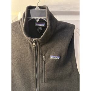 Patagonia Better Sweater Vest Mens Black Full Zip Pockets Size Large